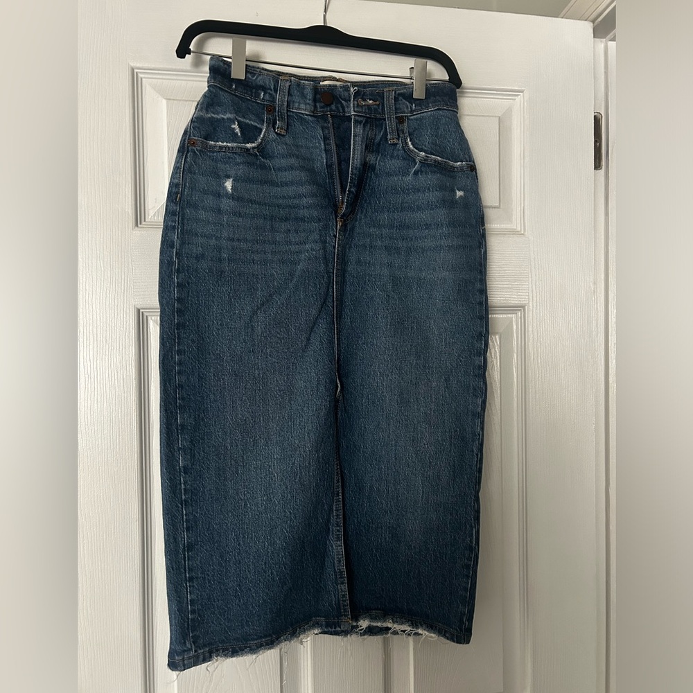 Denim Midi Skirt